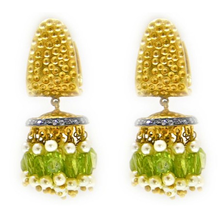 Peridot Gold Earrings